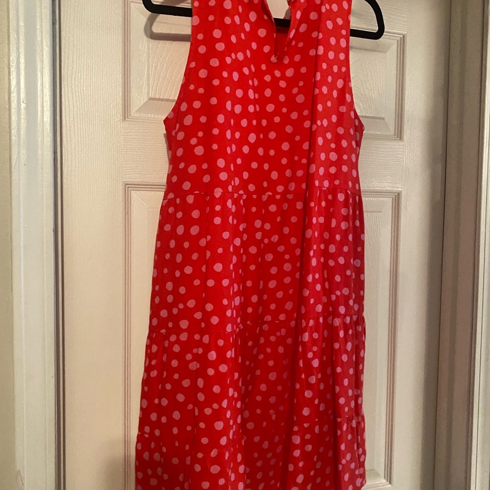 LOFT Red Polka Dot Dress